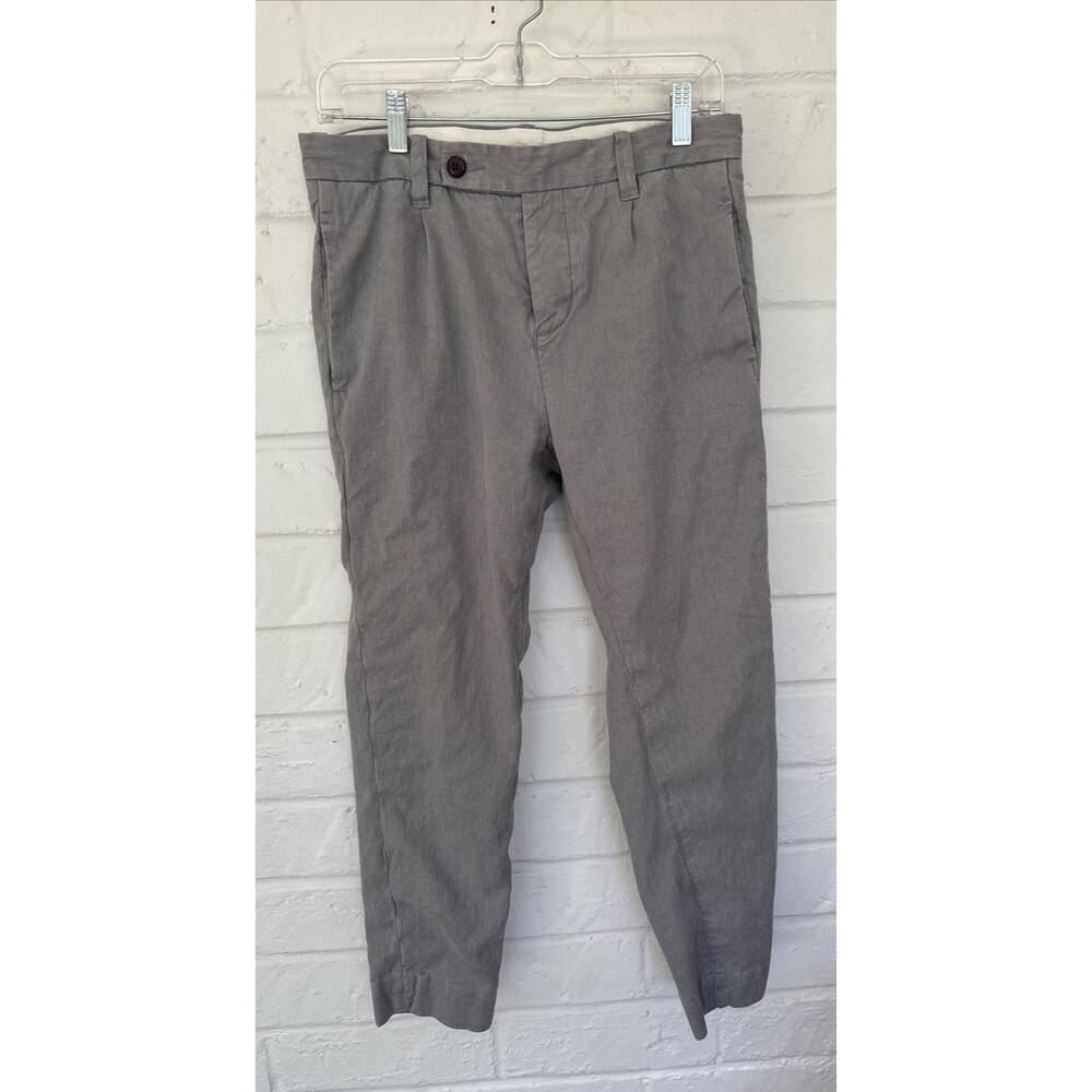 Outerknown Gray Ditch Crop 100% Organic Cotton Twill Chino Pants Straight Leg